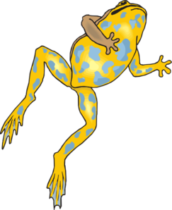 Yellow And Blue Frog Clip Art